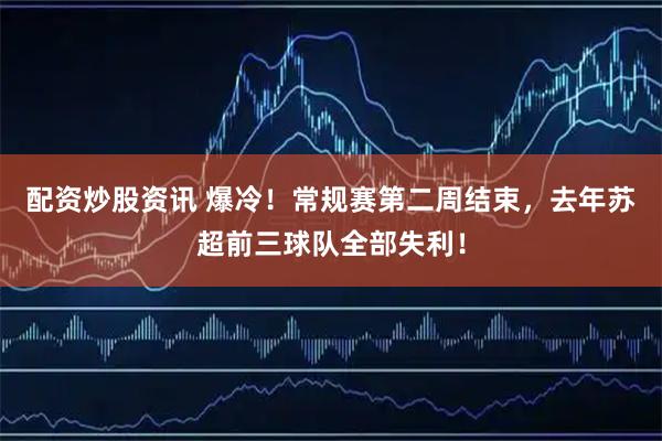 配资炒股资讯 爆冷！常规赛第二周结束，去年苏超前三球队全部失利！
